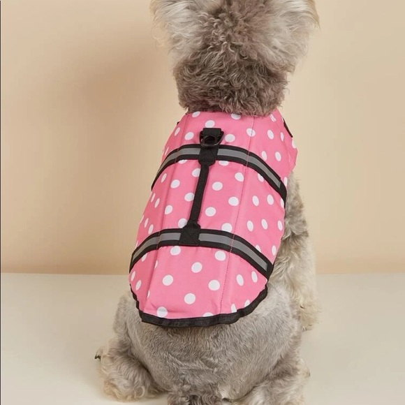 Pink Polka-Dot Dog Life Jacket - Picture 4 of 7